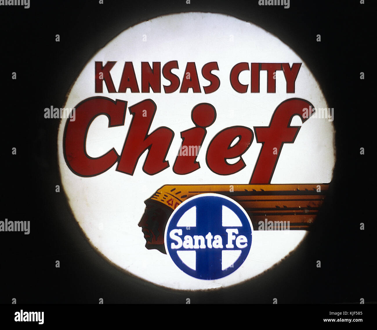 The Kansas City Chief drumhead, Dearborn Station, Chicago, IL on February 5, 1968 (24054006236) Stock Photo