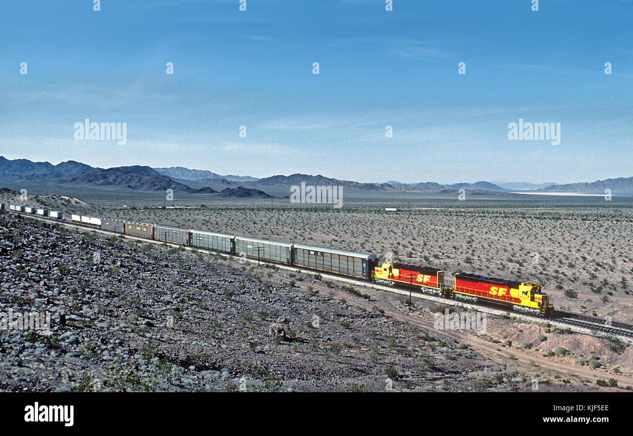 This photograph shows the AT&SF 5352 locomotive pulling the Parker ...