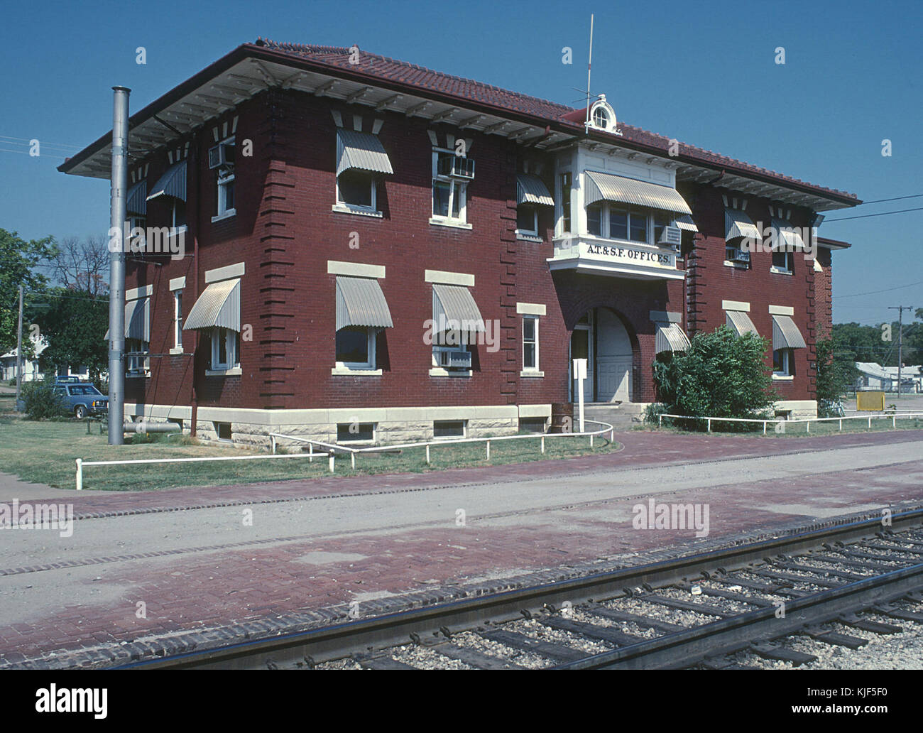 AT&SF Offices, Arkansas City, KS in October 1983 (28712073191 Stock
