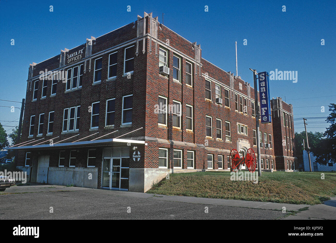 AT&SF Offices, Wellington, KS, August 1983 (28712072231 Stock Photo Alamy