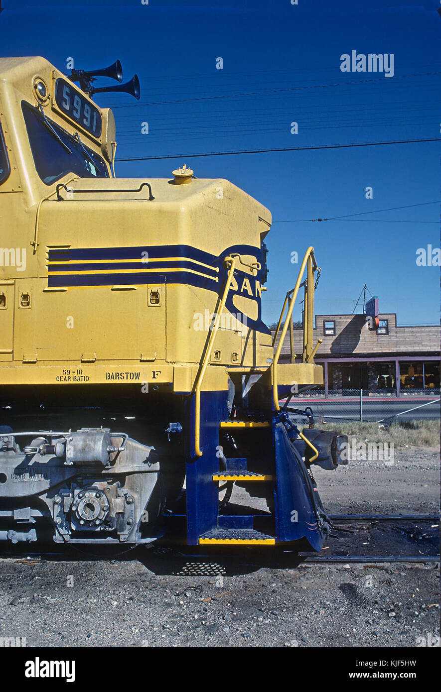 The AT&SF FP45u 5991 and U36C 8730 were locomotives of the Atchison ...
