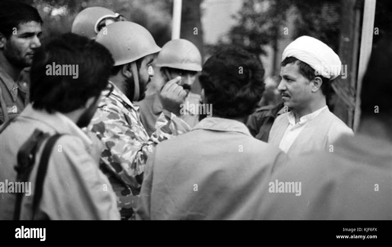 Hashemi Rafsanjani at Iran Iraq war Stock Photo - Alamy