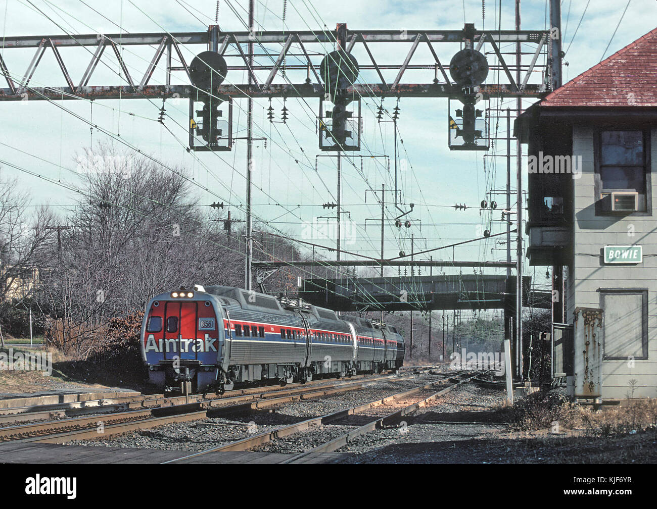 Southbound Amtrak Metroliner With Cab Car 856 At Bowie Station 