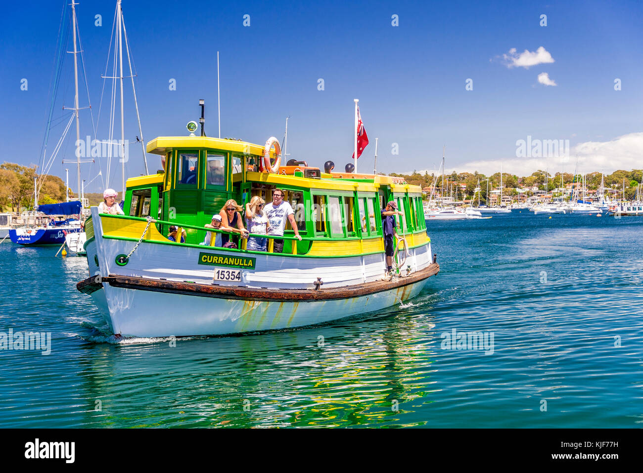 Ferry from Bundeena to Cronulla arrives at the Cronulla Wharf, New