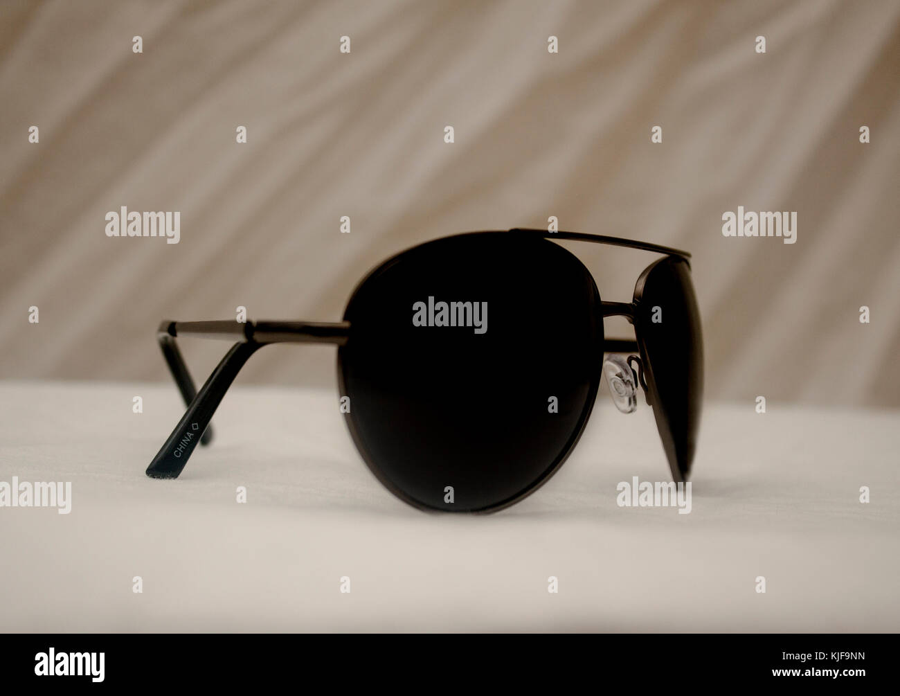 Black Aviator Sunglasses Stock Photo Alamy