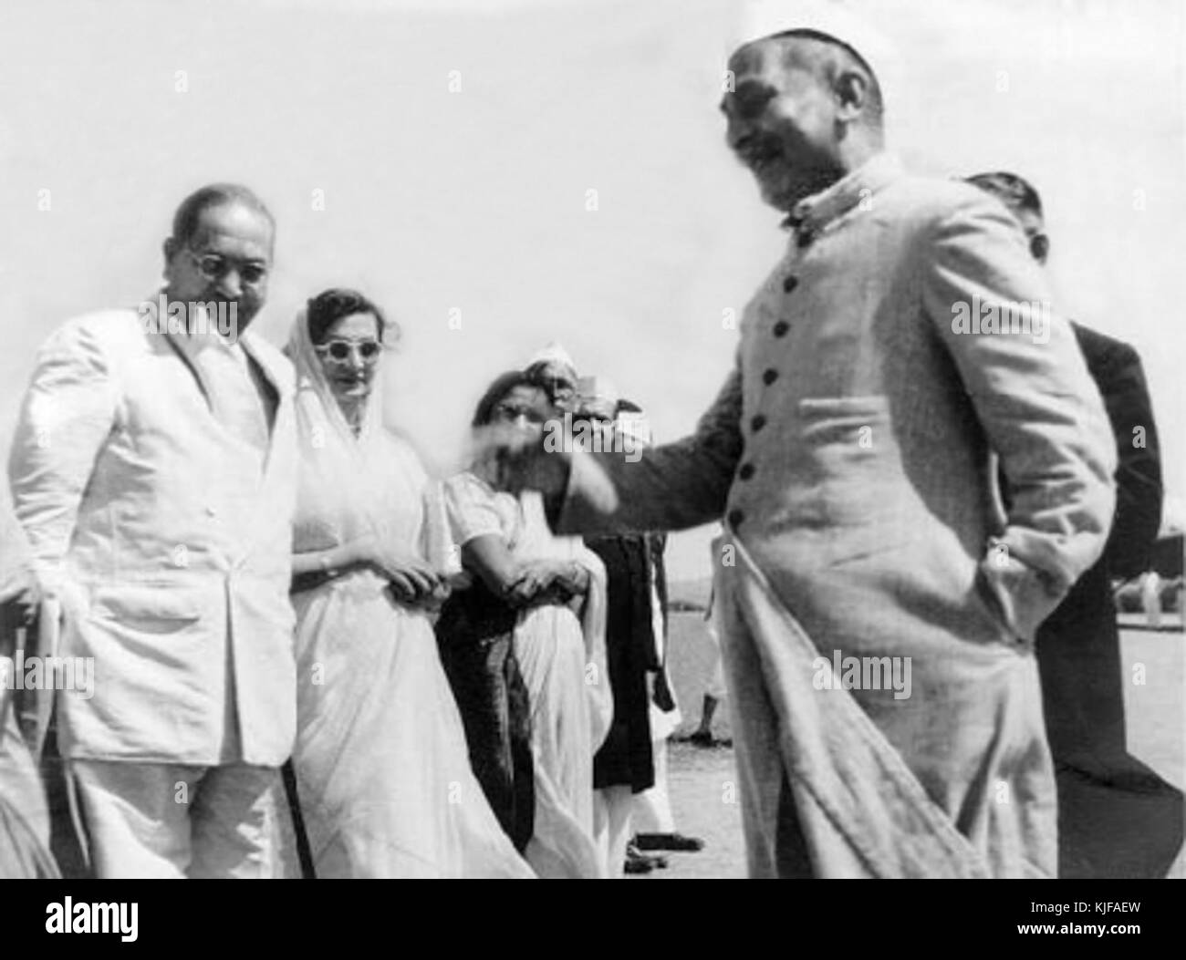 Dr. Ambedkar with Dr. Rajendra Prasad and others Stock Photo