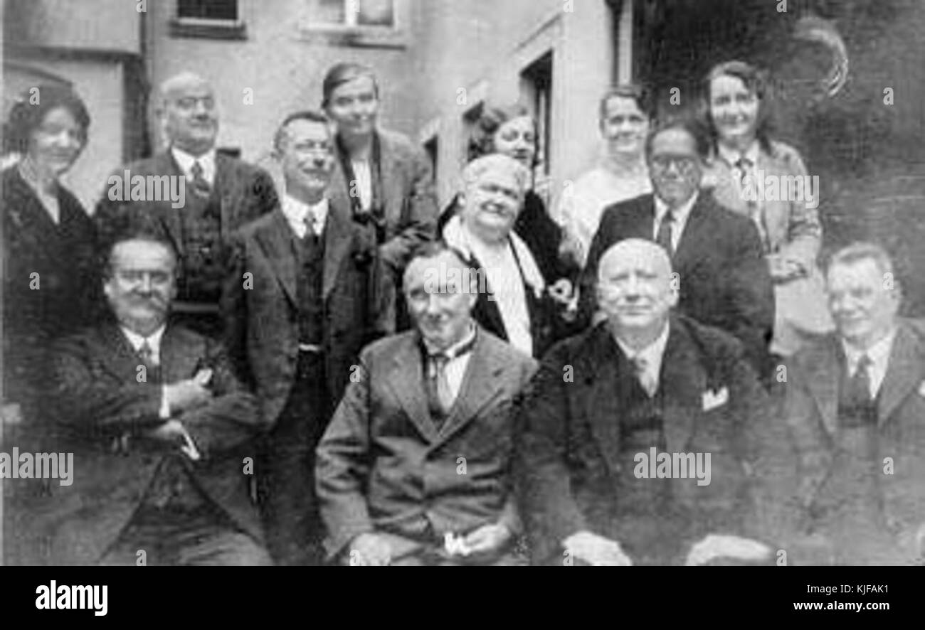 Dr. Ambedkar with foreign students and professors Stock Photo