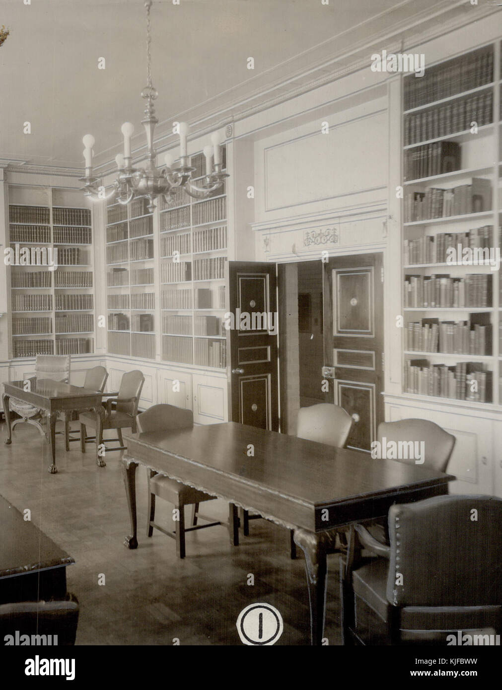 Library of the administration building, Dunlap Observatory Stock Photo