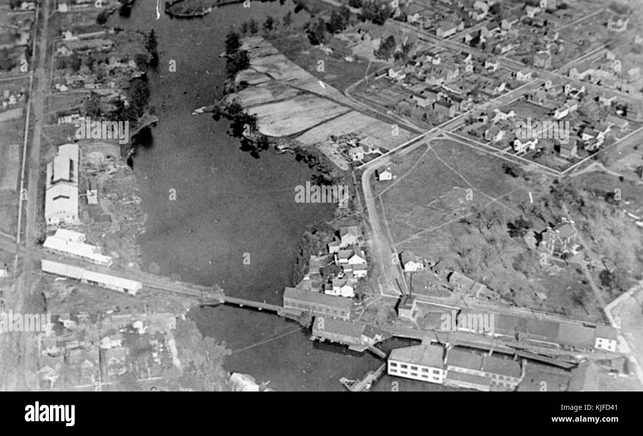 Aerial view of Gananoque 1919 Stock Photo Alamy