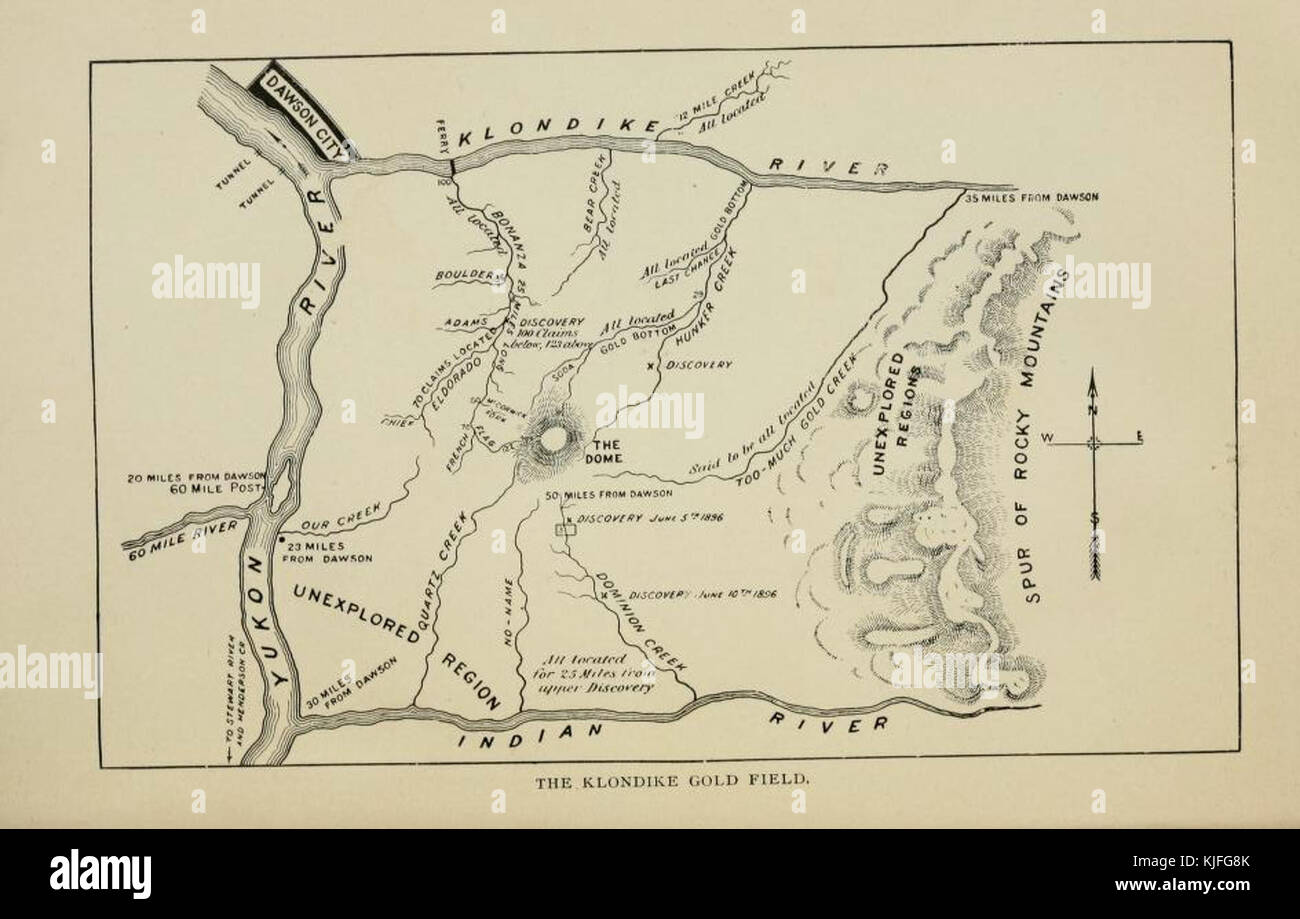 Klondike Gold Rush Map Stock Photo Alamy Klondike Gold Rush Map Stock Photo Alamy
