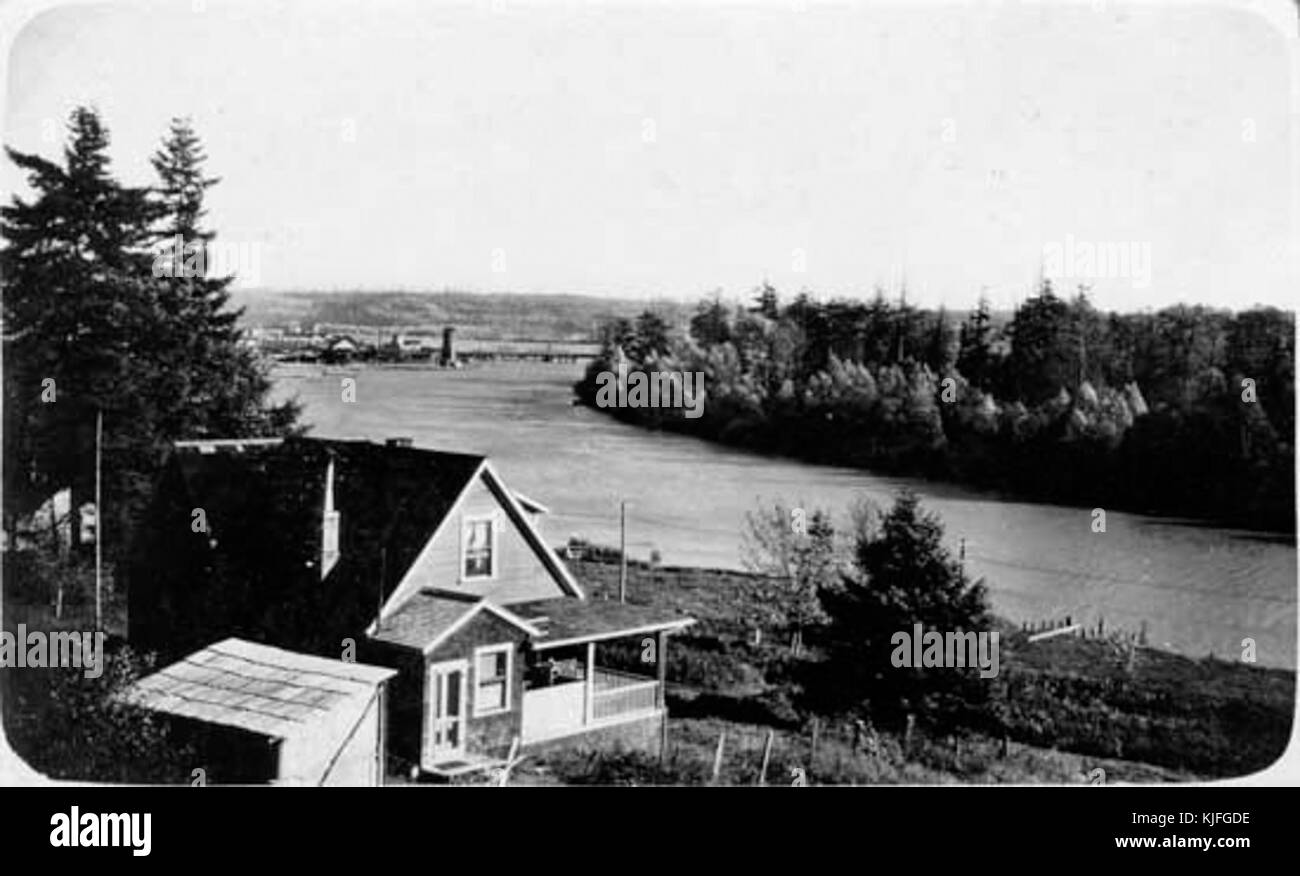 Fraser River and Poplar Island in 1913 Stock Photo