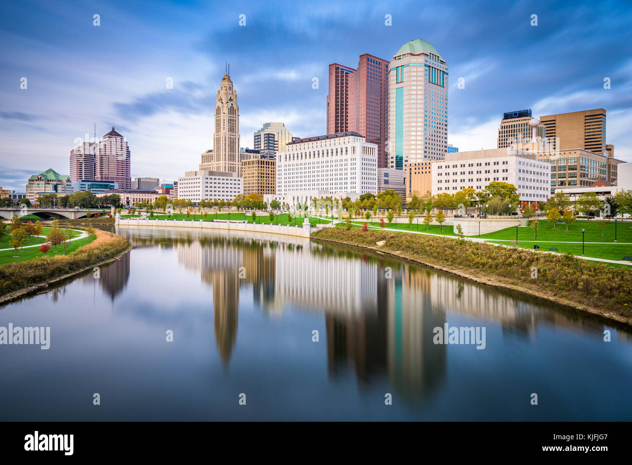 Columbus, Ohio, USA skyline on the Scioto River Stock Photo Alamy