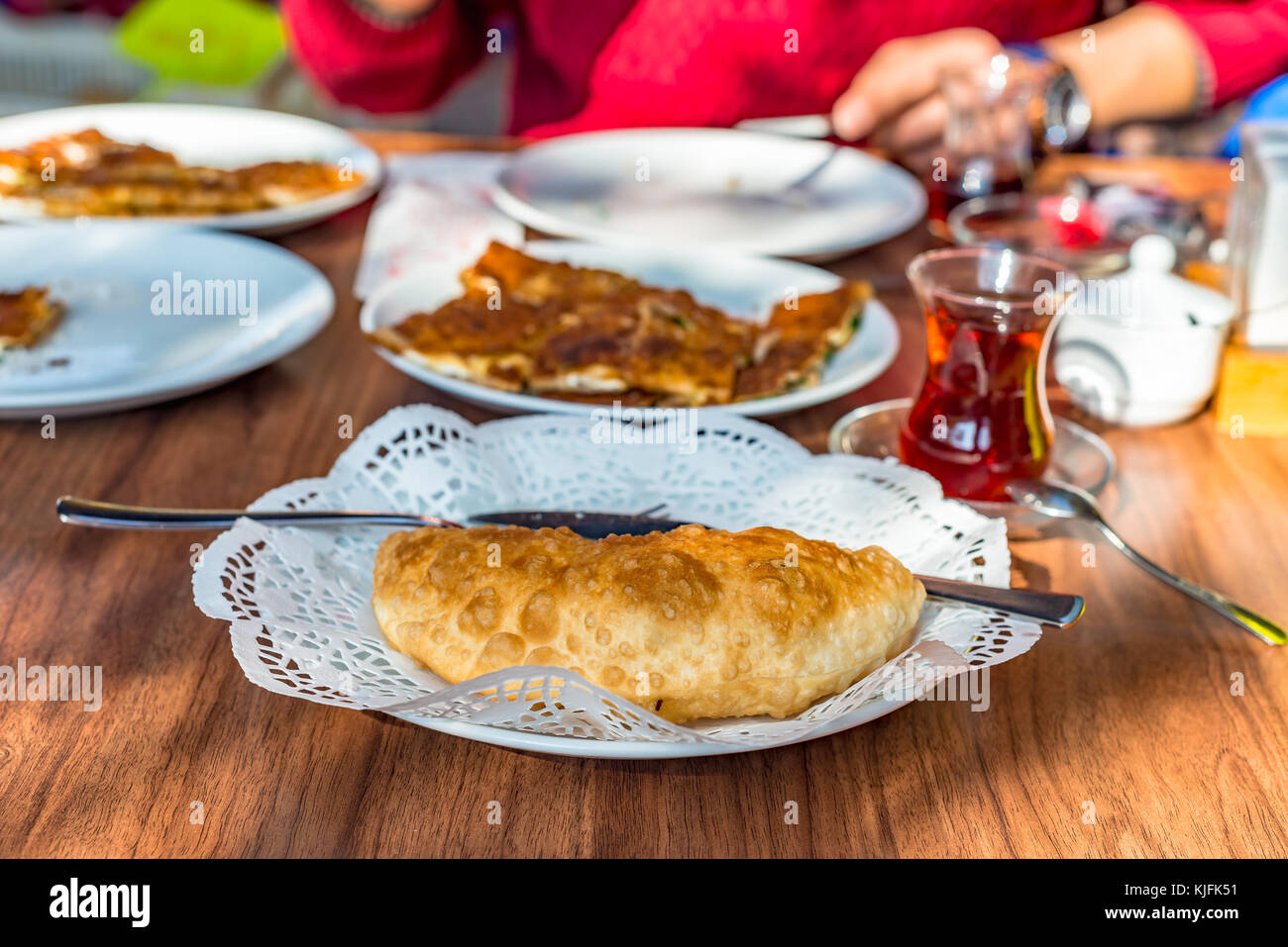 Turkish traditional Fried Pastry chi borek Stock Photo - Alamy