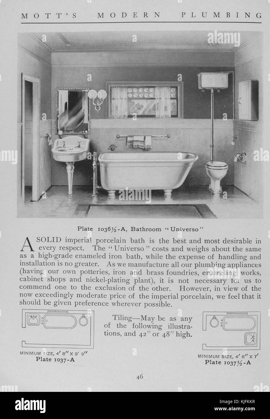 Bathroom, Universo style, 1911. From the New York Public Library. This