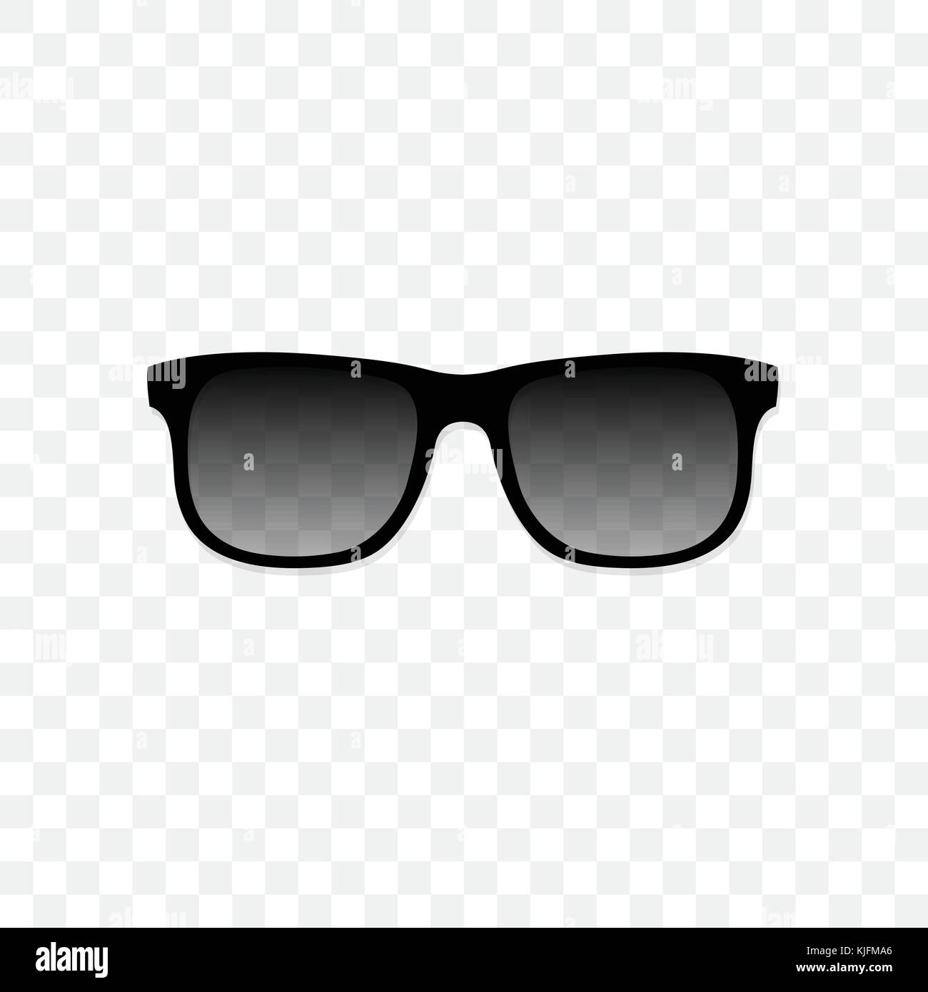 Realistic sunglasses with a translucent black glass on a transparent  background. Protection from sun and ultraviolet rays. Fashion accessory  vector illustration Stock Vector Image & Art - Alamy