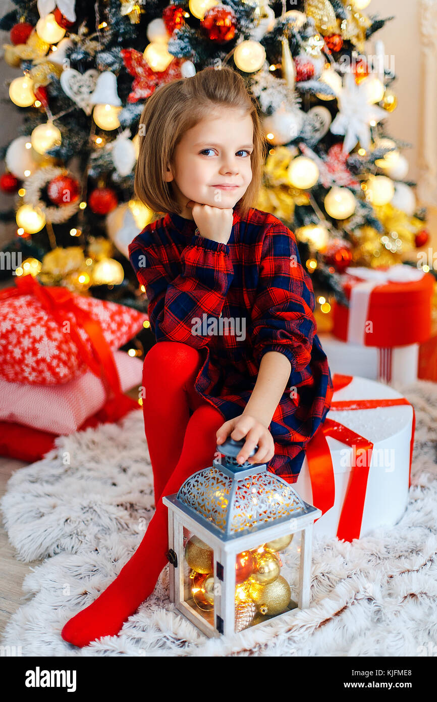 Girl celebration christmas hi-res stock photography and images - Alamy