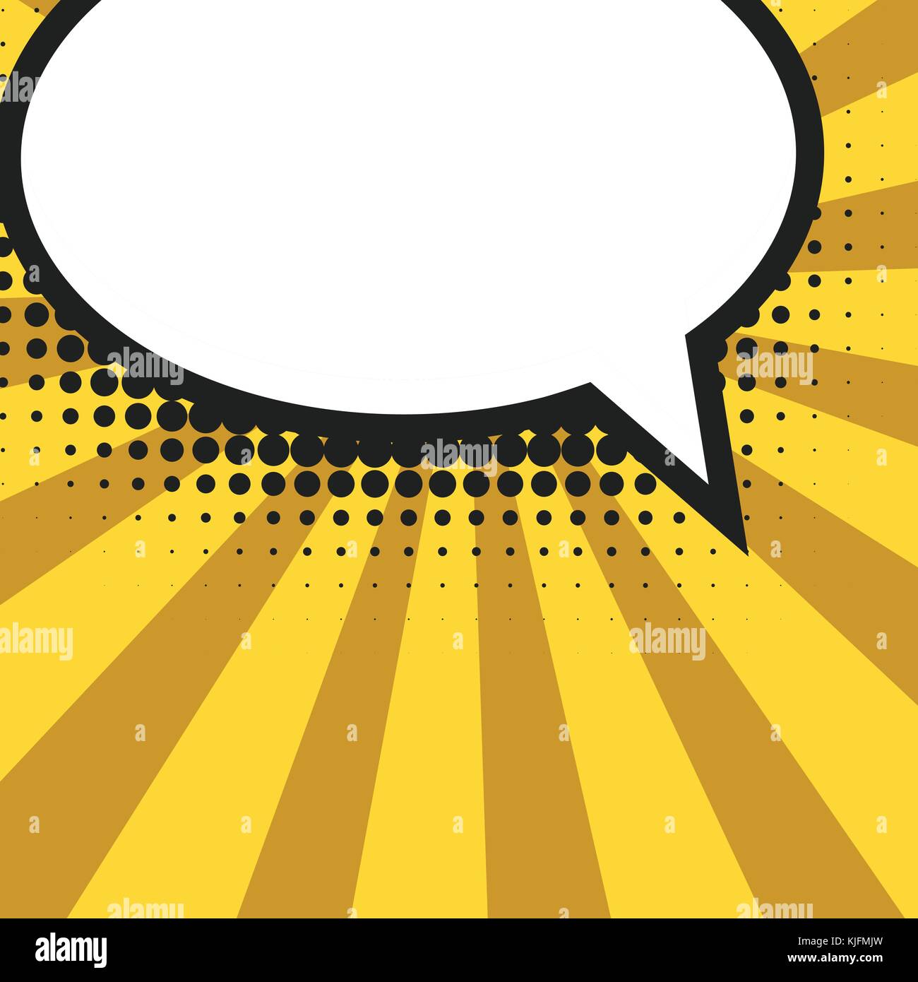 Blank comic balloon template. Clear comics colorful speech bubbles halftone dot background style pop art. Text dialog empty cloud creative idea conversation pattern sketch explosion. Stock Vector