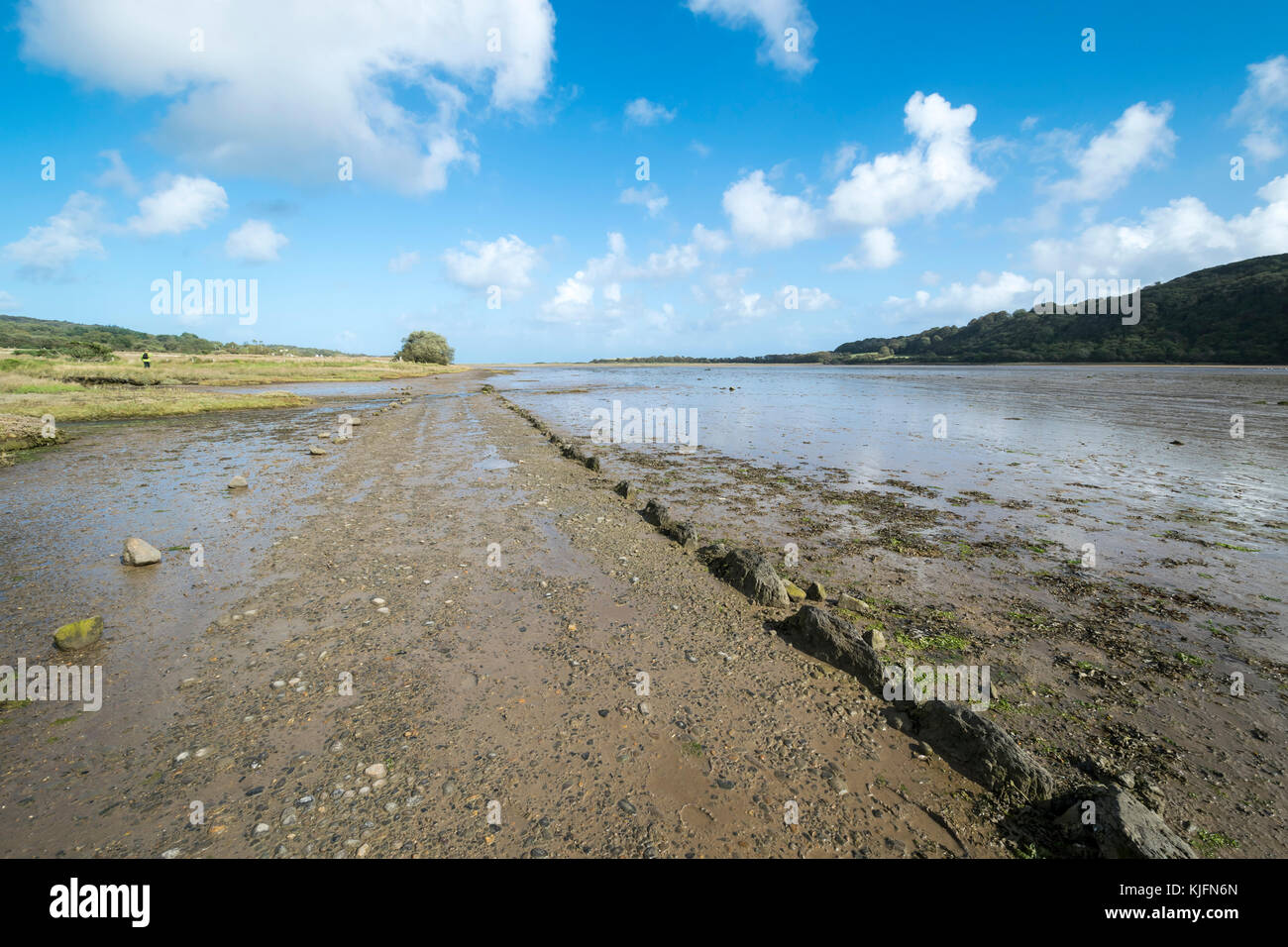 Dulas Bay or Traeth Dulas near City Dulas on Anglesey North Wales Stock