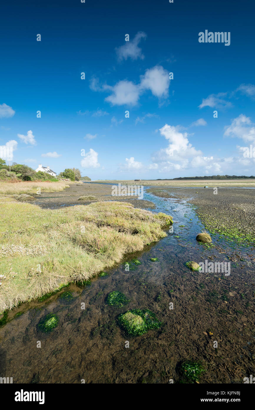 Dulas Bay or Traeth Dulas near City Dulas on Anglesey North Wales Stock