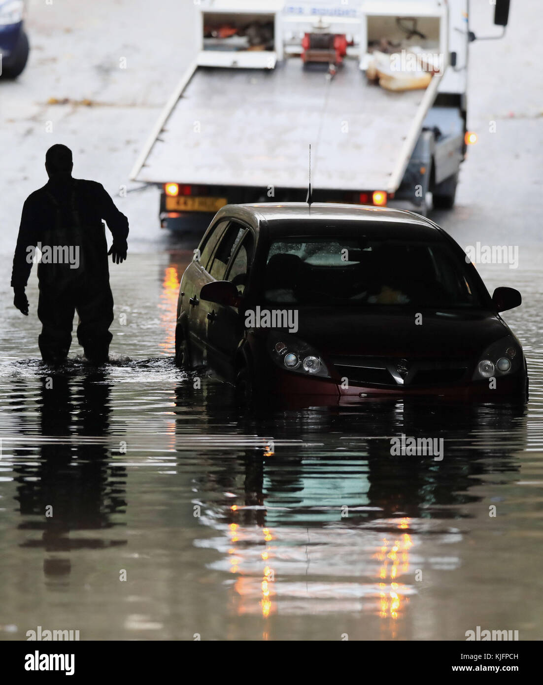 Car stuck in water under bridge hires stock photography and images Alamy