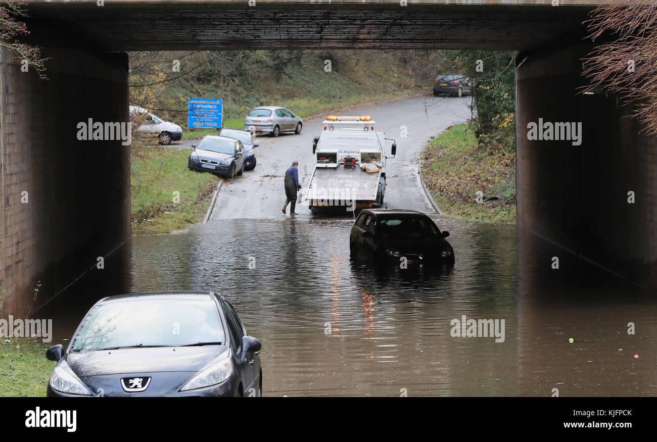Car stuck in water under bridge hi-res stock photography and images - Alamy