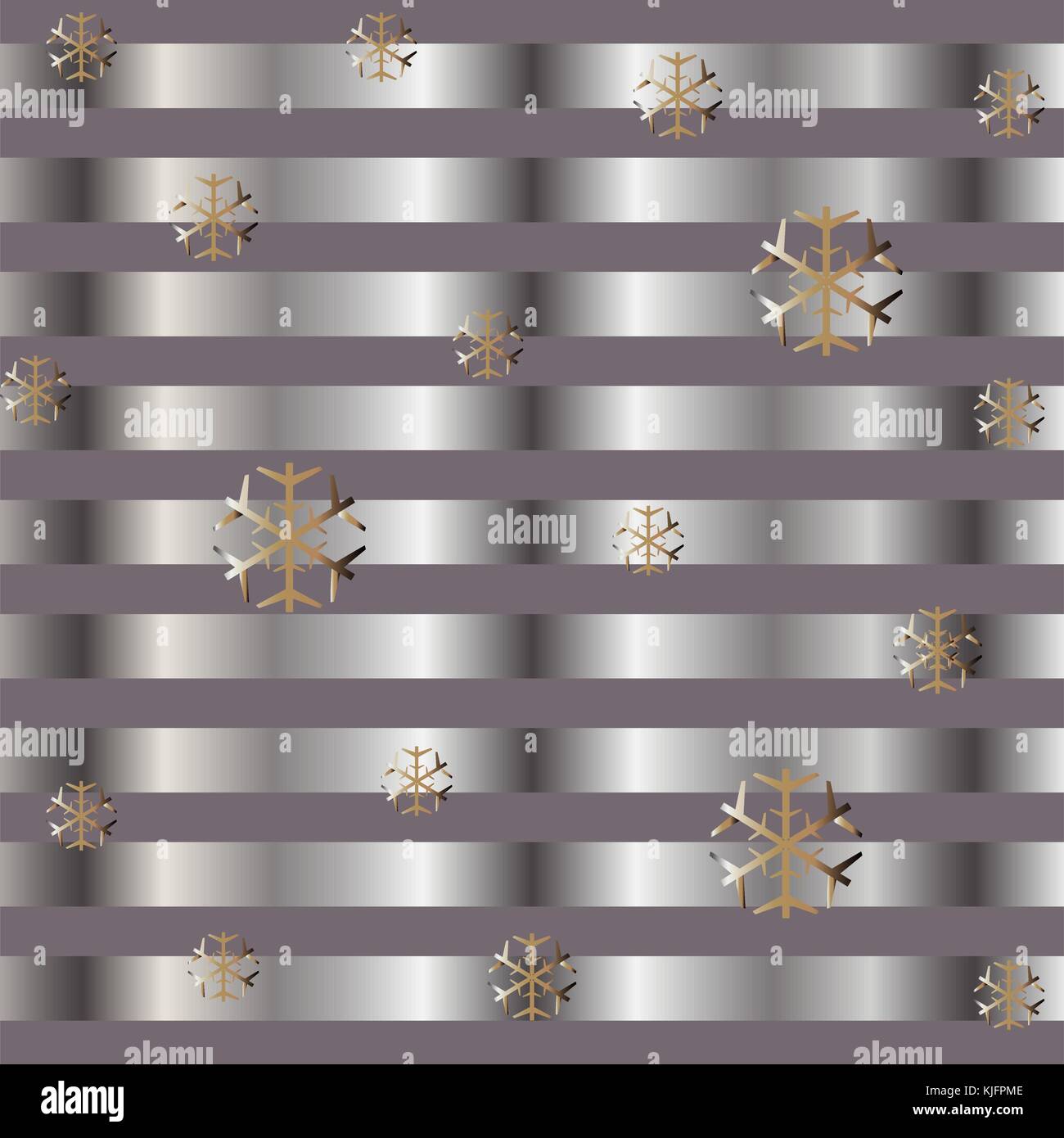 Cute pattern with silver and golden elements. Vector Illustration Stock ...