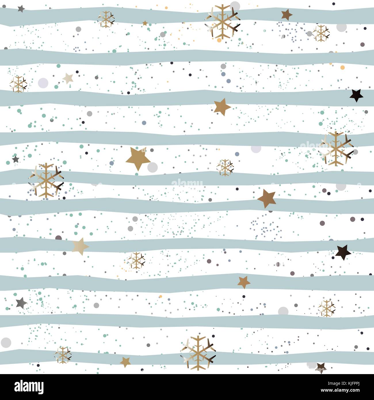 Cute pattern with silver and golden elements. Vector Illustration Stock ...