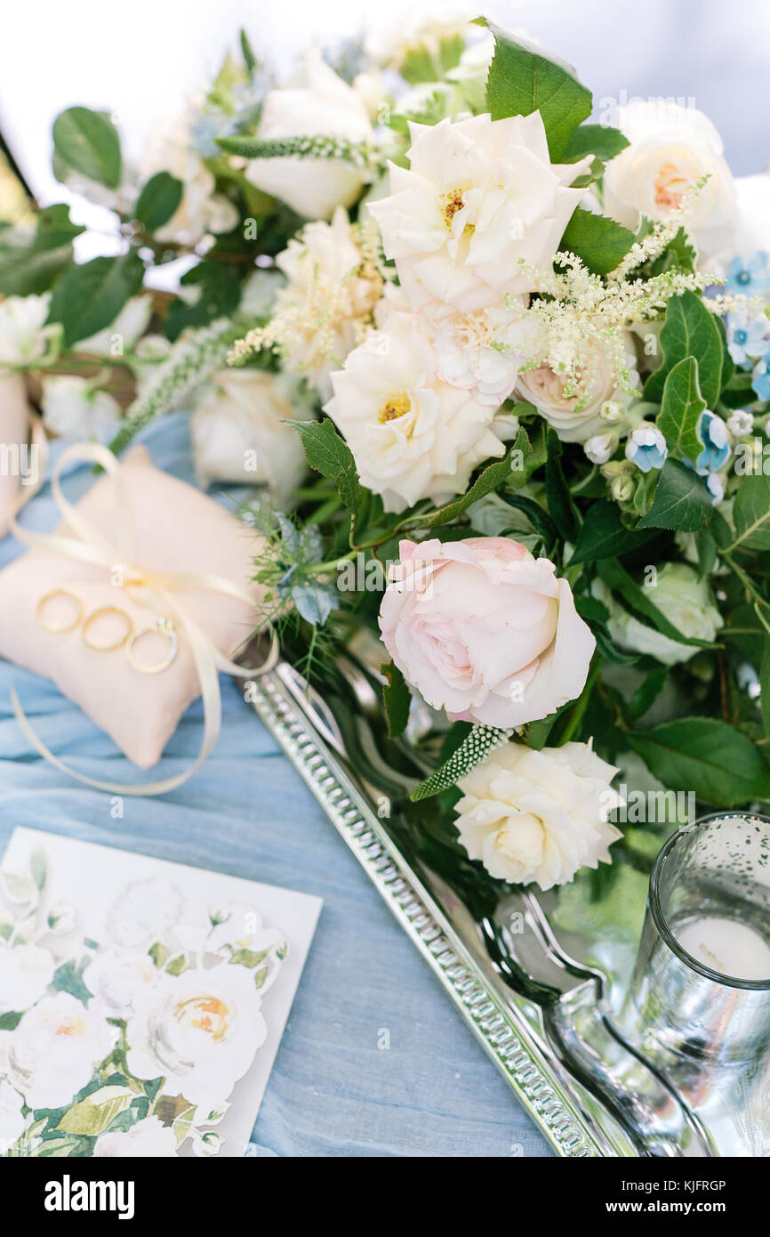 marriage, sentiment, proposal concept. wonderful bridal bouquet of ...