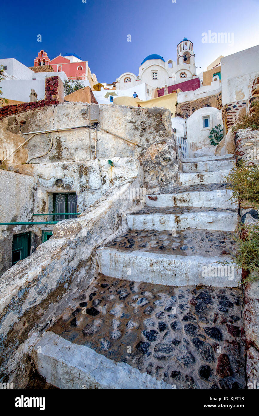 Vier of oia village , santorini greece Stock Photo