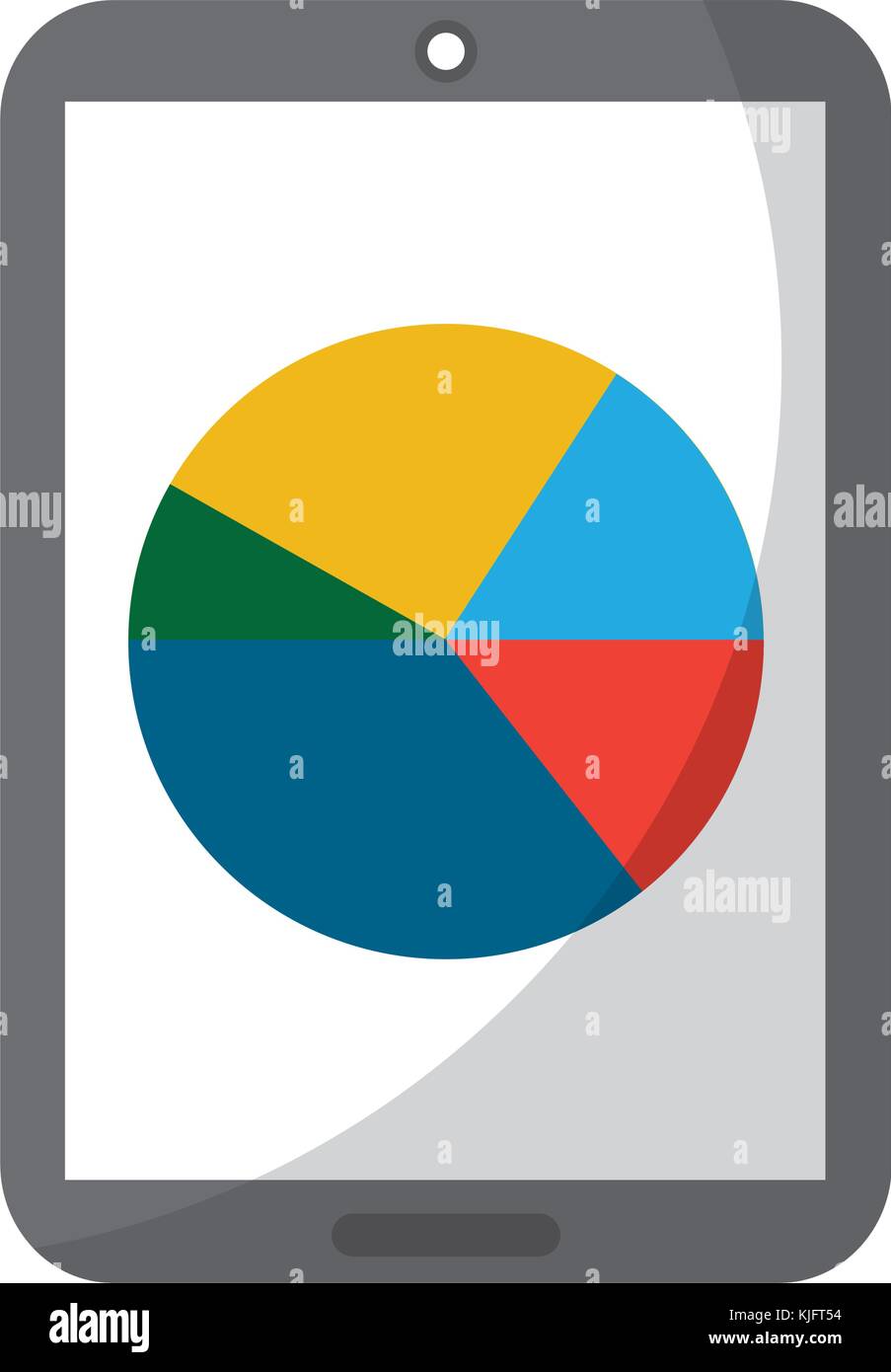 mobile statistic diagram chart device technology Stock Vector Image ...