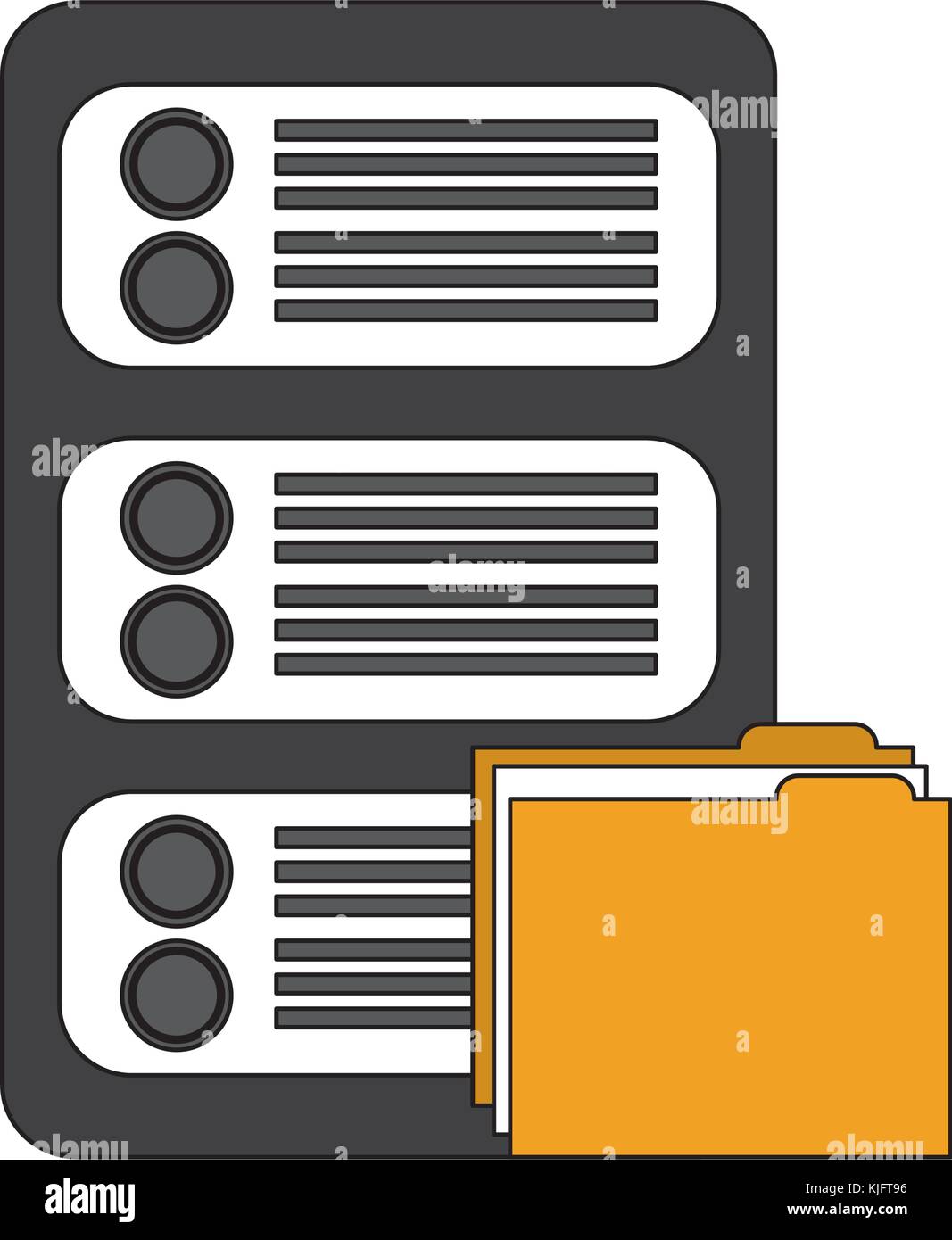 data center server folder file document organize Stock Vector Image ...