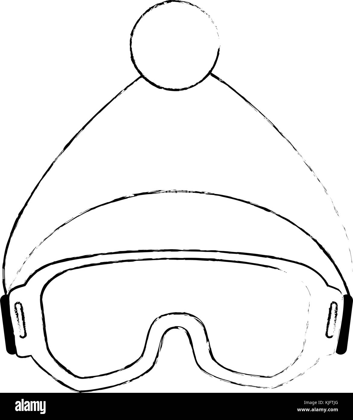 ski googles and hat vector illustration design Stock Vector Image &amp; Art ...