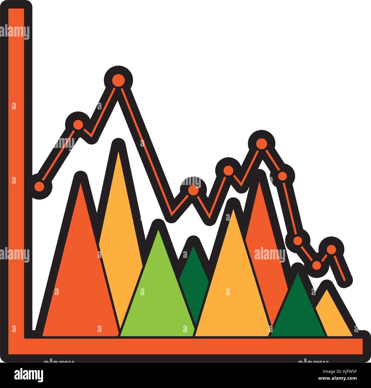 graph chart icon image Stock Vector Image & Art - Alamy