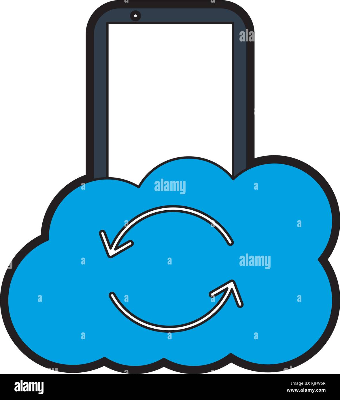 cloud storage with cellphone icon image Stock Vector Image & Art - Alamy