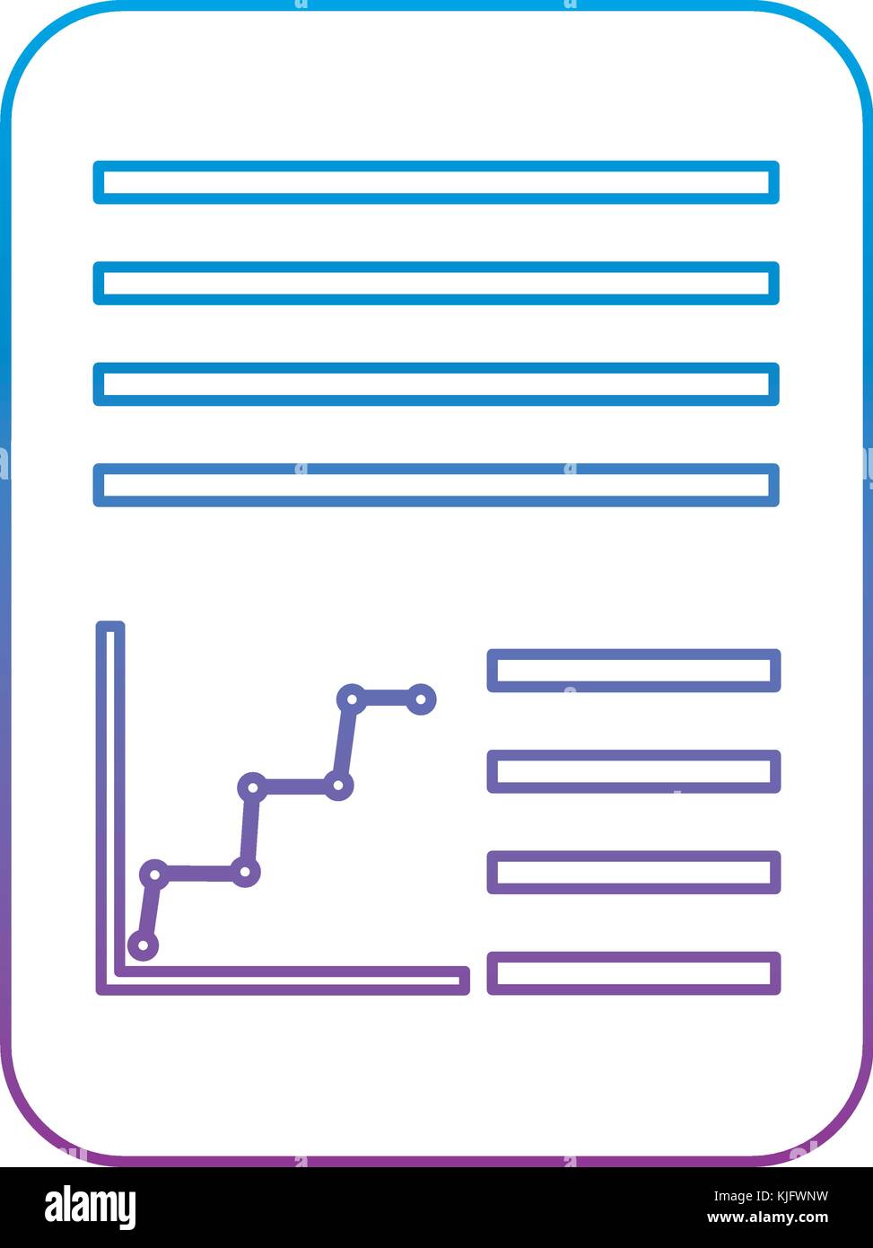 document paper file with graph diagram business Stock Vector Image ...