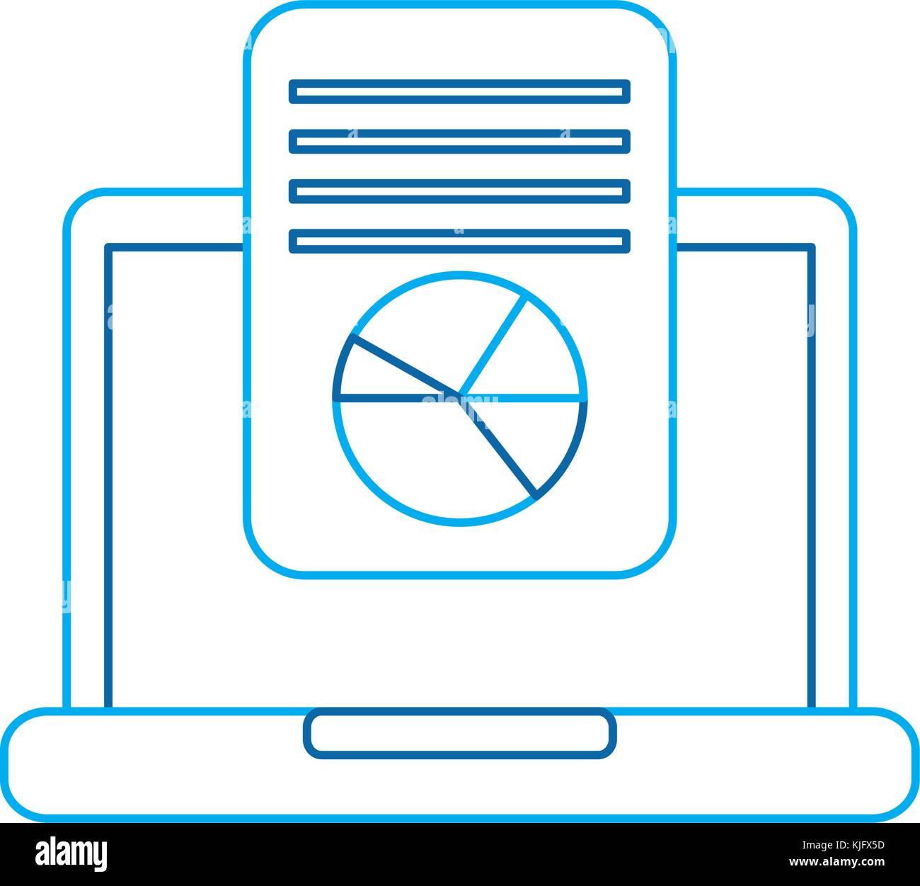pie graph chart on laptop screen icon image Stock Vector Image & Art ...