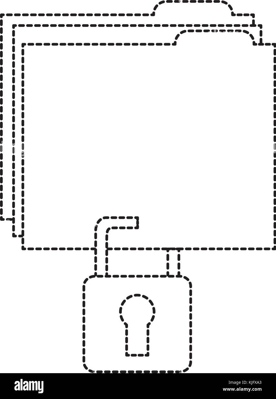 file folder with safety lock icon image Stock Vector Image & Art - Alamy