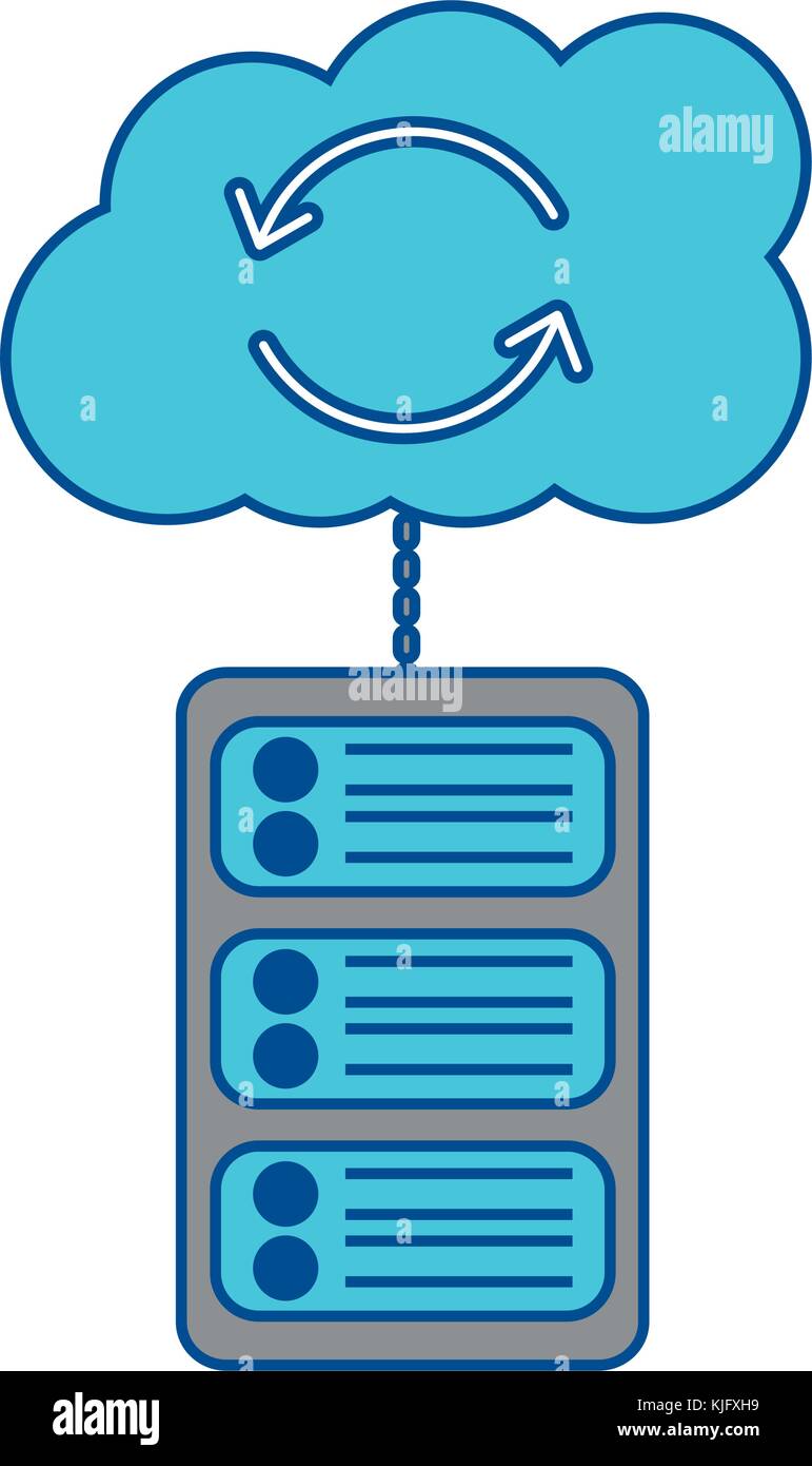 data base server cloud connection hosting info Stock Vector Image & Art ...