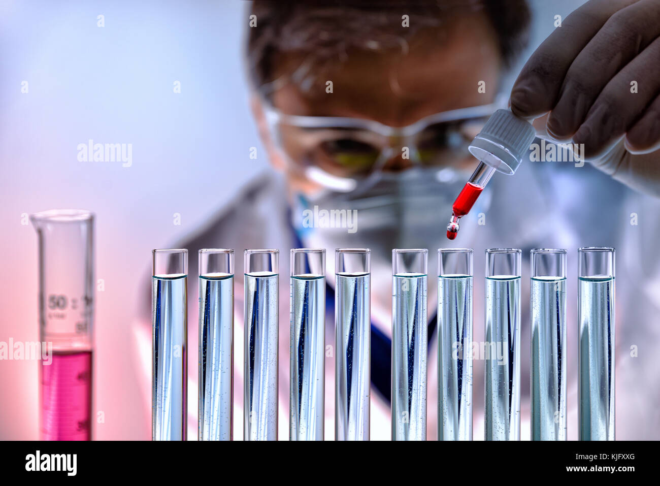 Chemical equipped with protective elements analyzing different