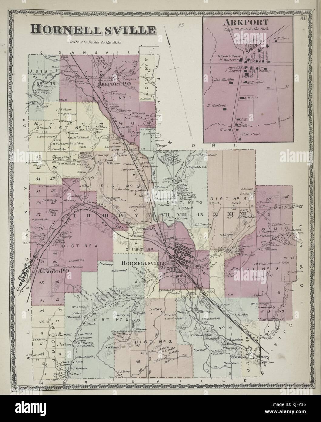 Arkport new york map hires stock photography and images Alamy