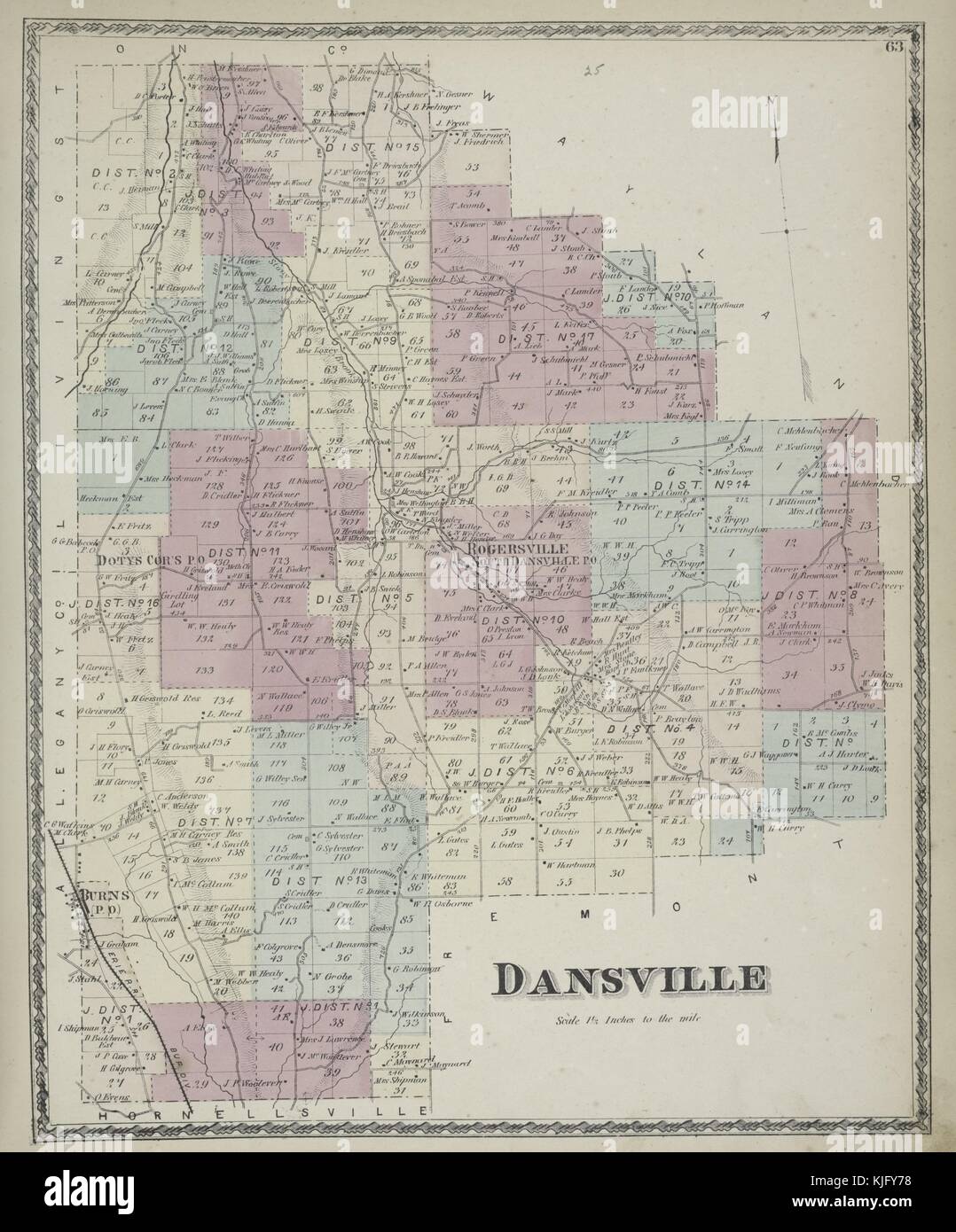 Engraved map image from an atlas, with original caption reading 