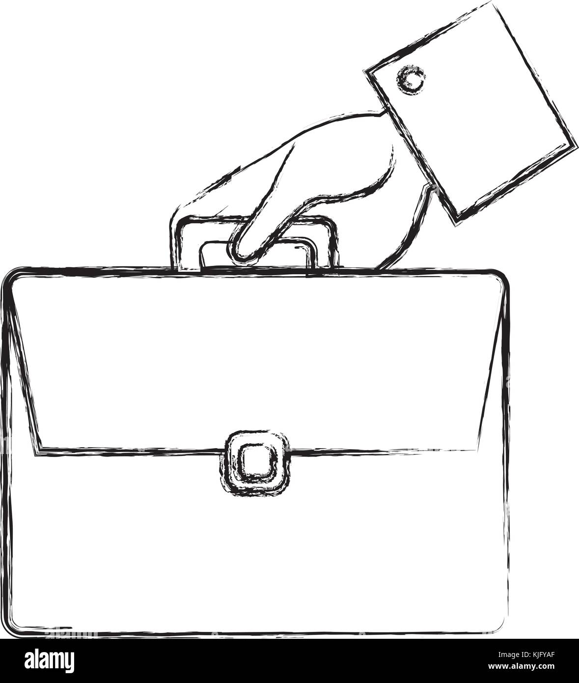 businessman hand with portfolio briefcase vector illustration design ...
