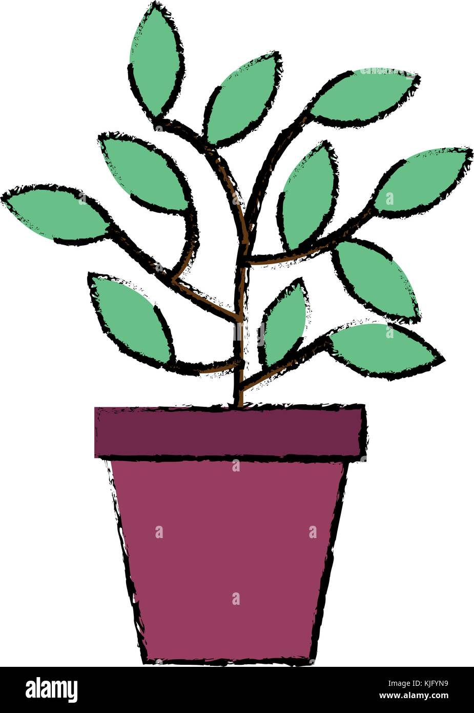 plant in pot icon vector illustration design Stock Vector Image & Art ...