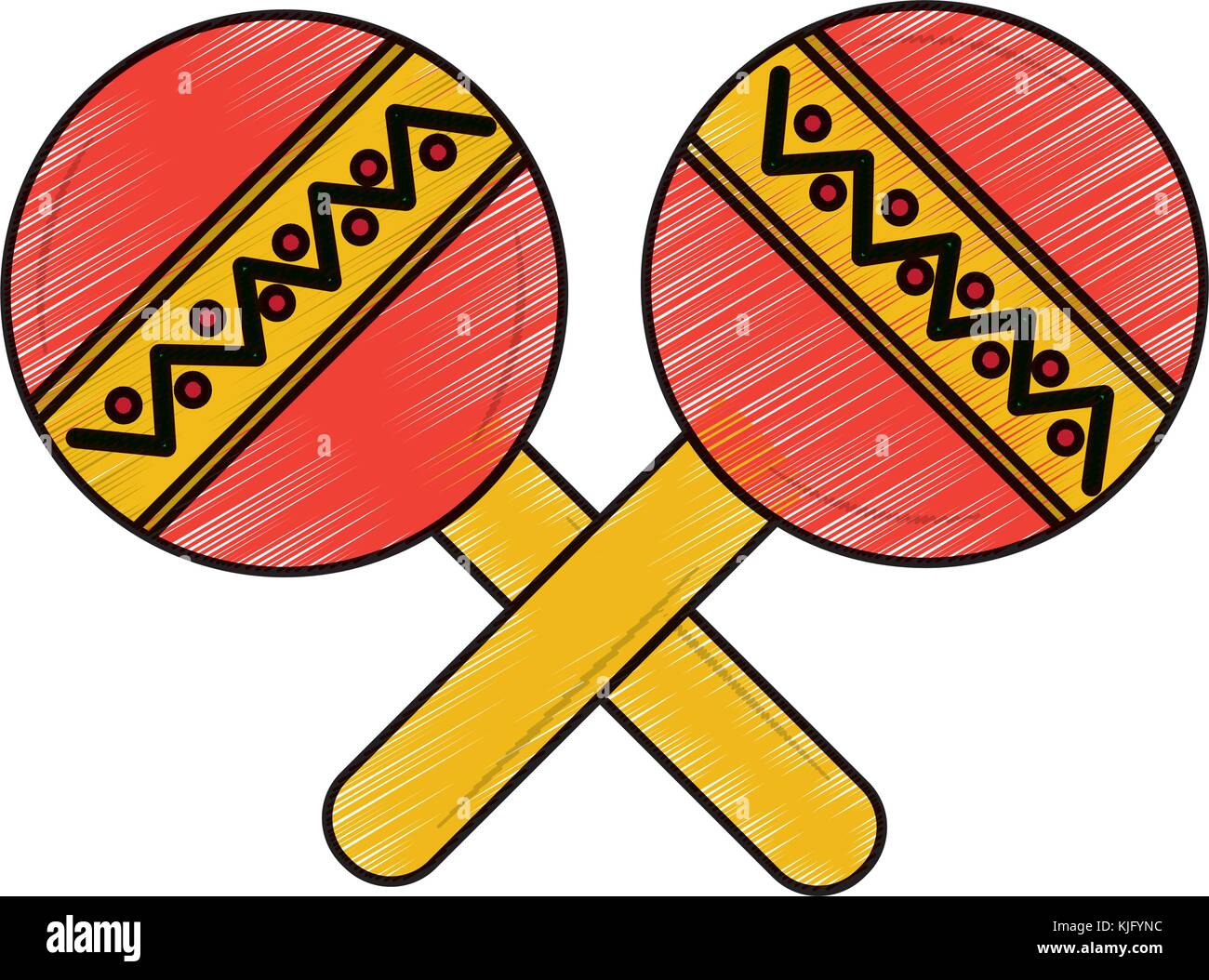 Maracas Maraca. Instrument De Percussion Musique Maraca Illustration de  Vecteur - Illustration du calebasse, contour: 249104971