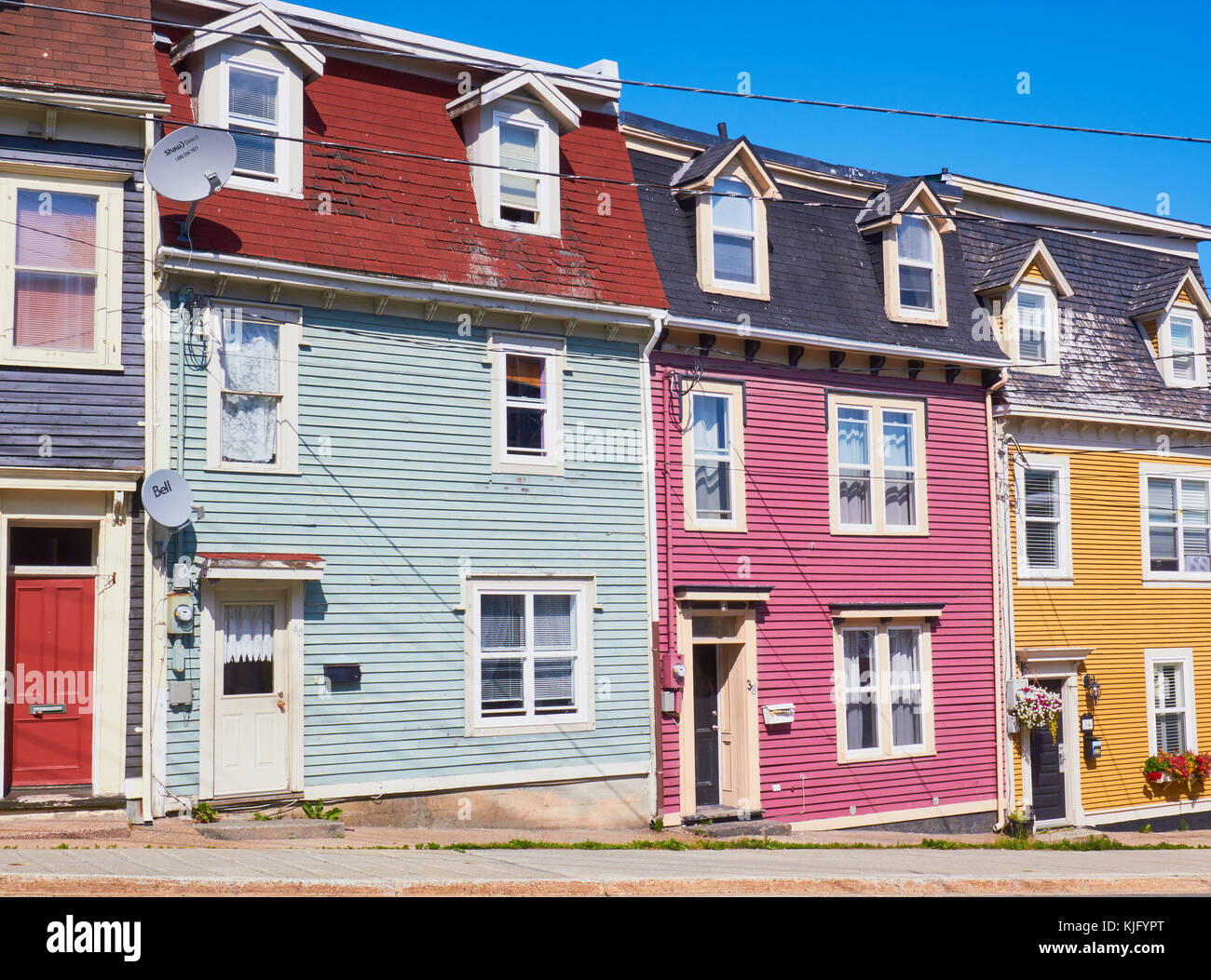 Colourful traditional houses, St John's, Avalon peninsula, Newfoundland