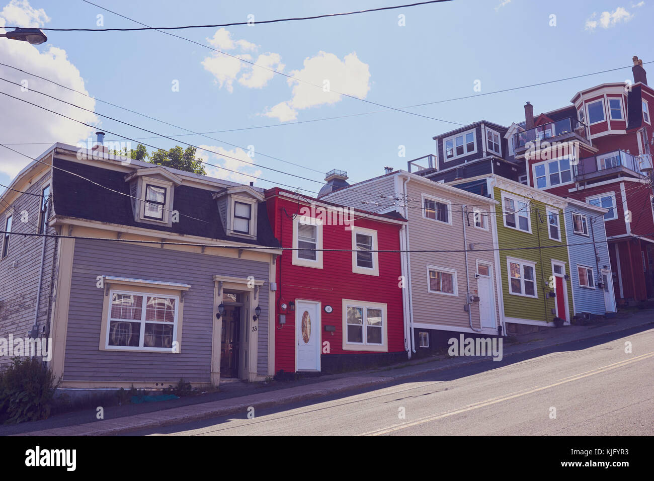 Colourful traditional houses, St John's, Avalon peninsula, Newfoundland
