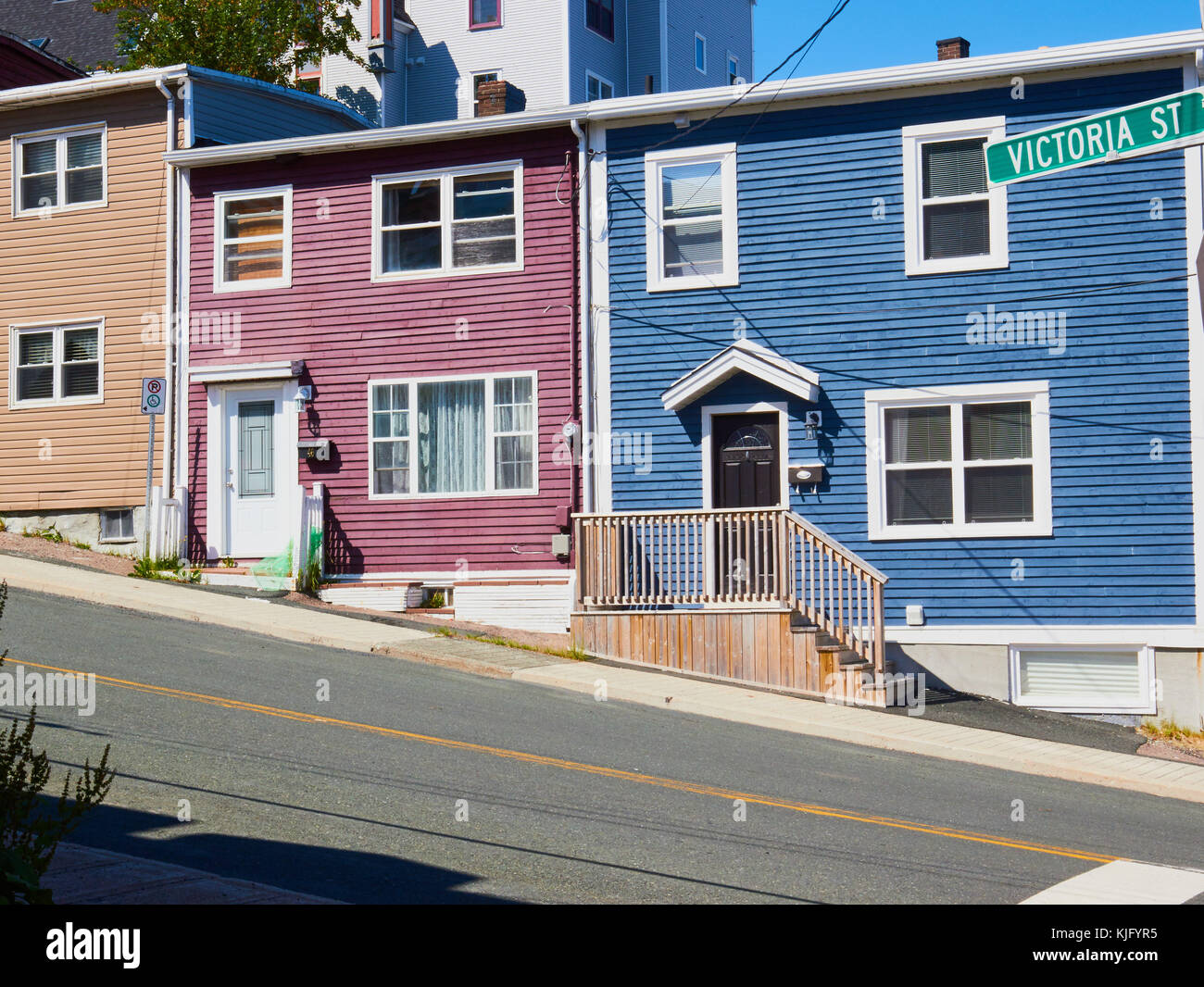 Colourful traditional houses, St John's, Avalon peninsula, Newfoundland