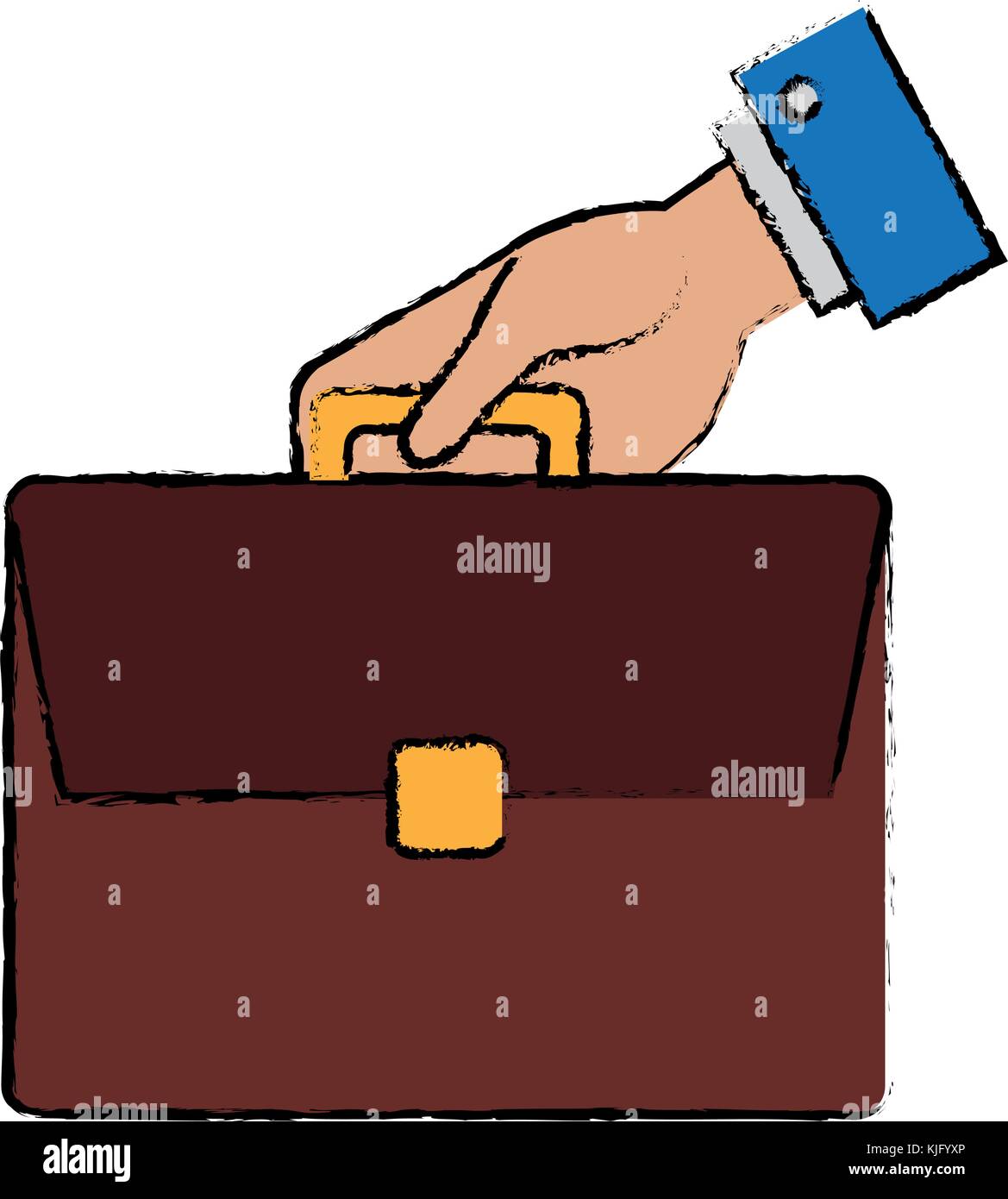 businessman hand with portfolio briefcase vector illustration design ...