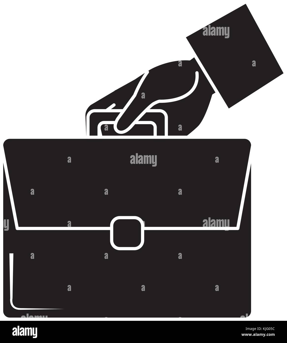 businessman hand with portfolio briefcase vector illustration design ...