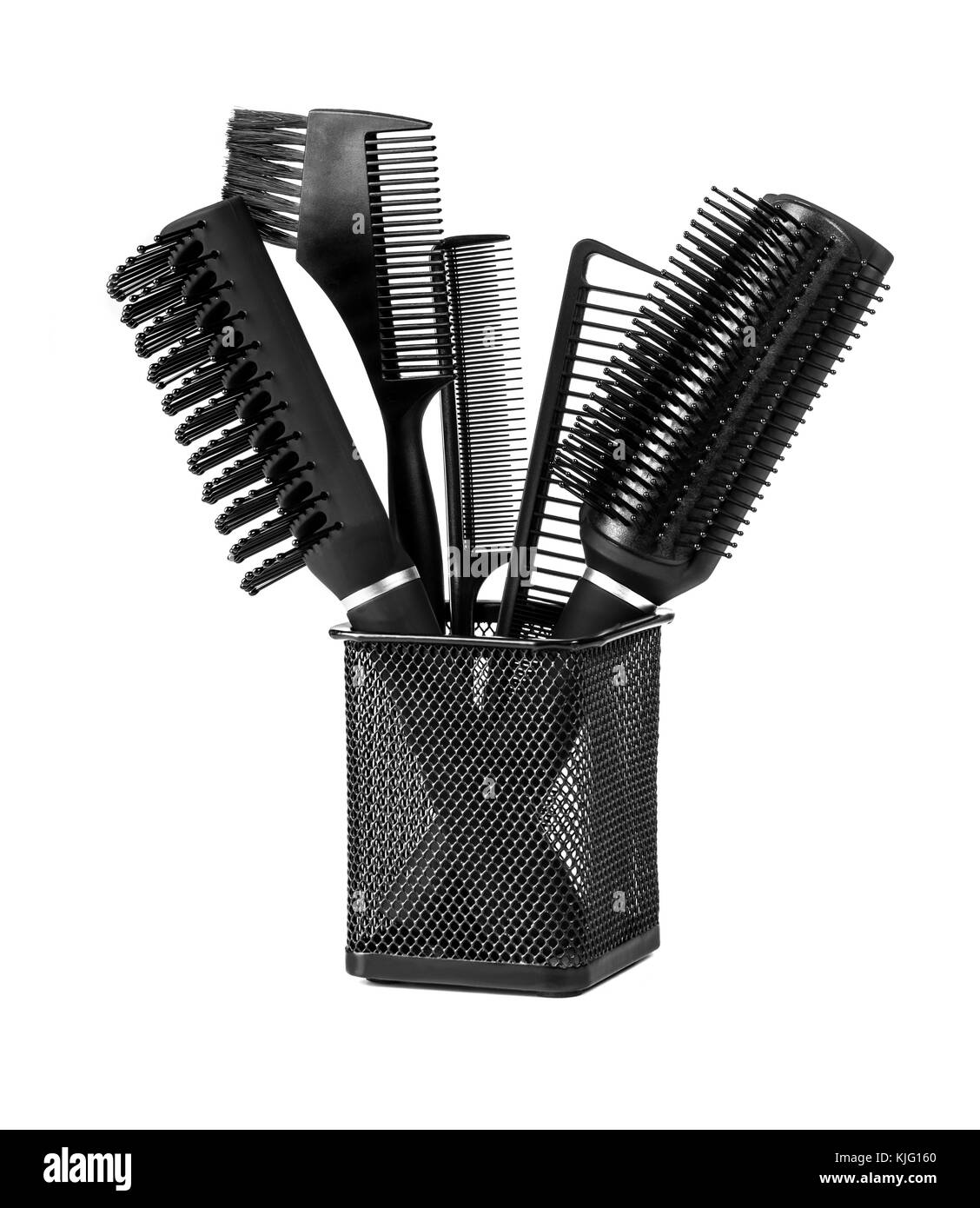 Black Hair combs set isolated on a white background Stock Photo Alamy